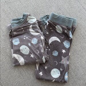 Little Sleepies Pajamas with Moon and Star Print